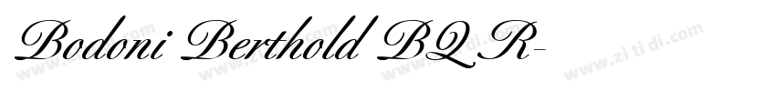 Bodoni Berthold BQ R字体转换